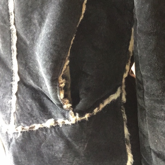 Hi Gorgeous Suede Pig Split Black Leopard Jacket Small - Picture 10 of 14